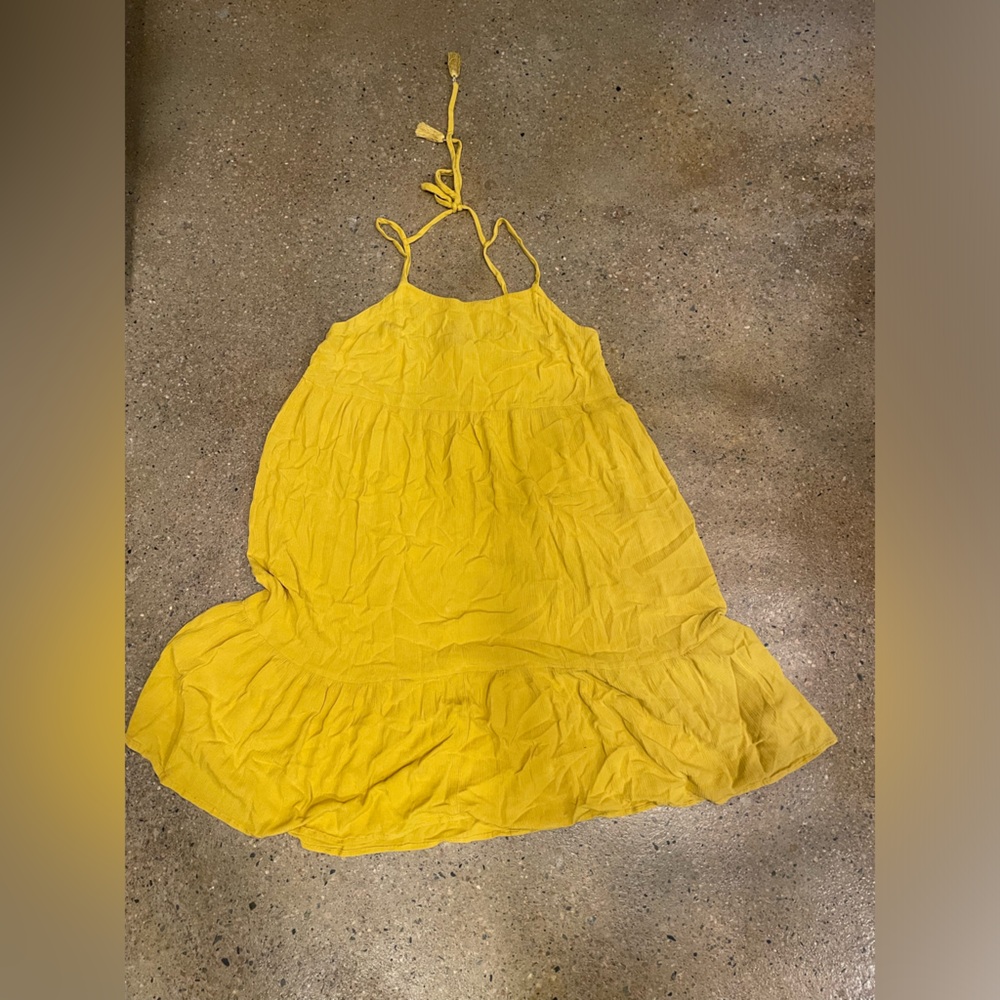 Yellow beachy mini dress